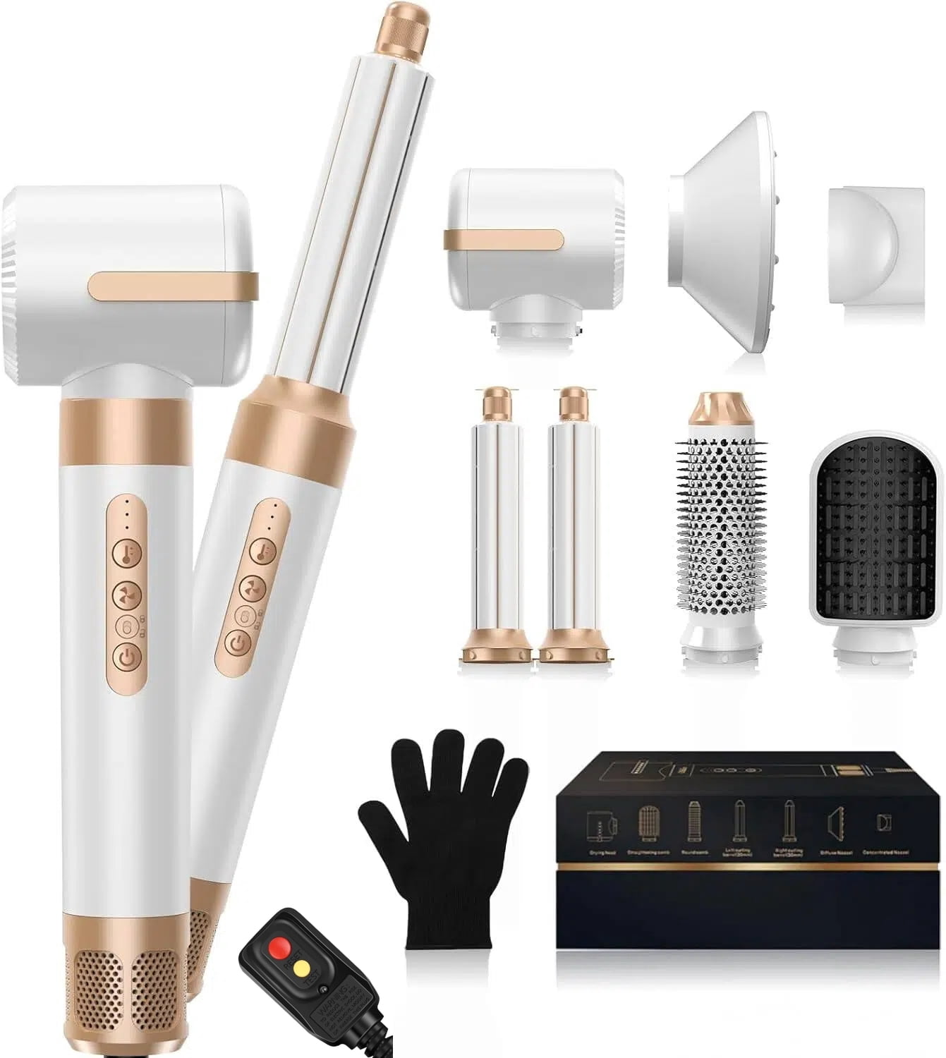 Hair Dryer 7-in-1 Hair Styler Tools Complete Set Salon Brushless Motor 110000rpm Professional Blower Dryerr With Comb
