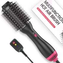 Hair Dryer Brush, 4 in 1 Blow Dryer Brush, One-Step Hair Dryer & Volumizer with Negative Ion, Oval Ceramic Barrel, Professional Salon Hot Air Brush for All Hair Types Straighten Drying Curling Styling