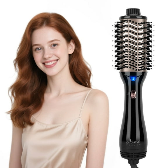 Hair Dryer Brush, Aima Beauty 4 in 1 Blow Dryer Brush and Styler Volumizer, Ceramic Hot Air Brush for All Hair Types, Gift for Women, Black