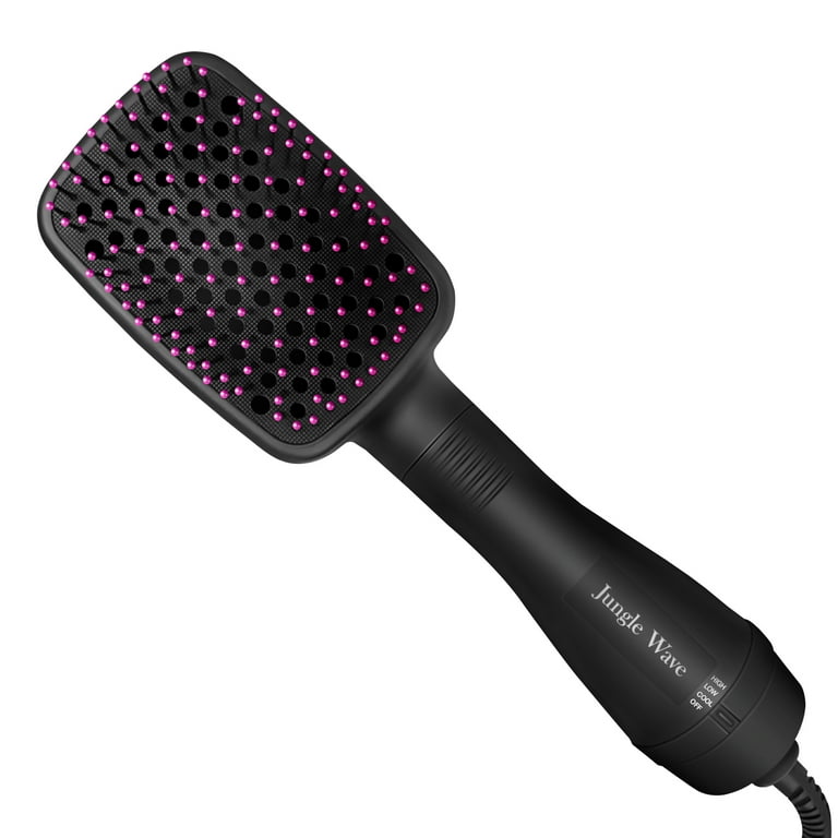 Jungle Wave 2 in 1 Hair Dryer Brush Negative Ion Fast Drying Lightweight Travel Friendly Walmart