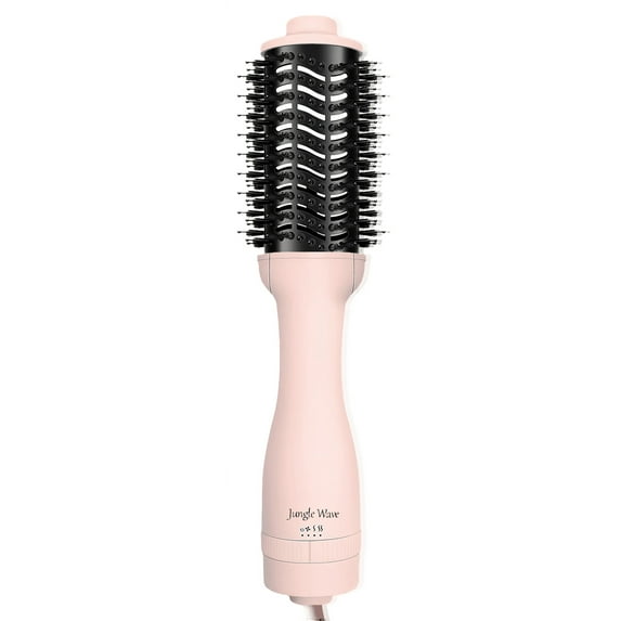 Hair Dryer Brush, Jungle Wave 3 in 1 Blow Dryer Brush and Styler Volumizer, Ceramic Hot Air Brush for All Hair Types, Gift for Women, Pink