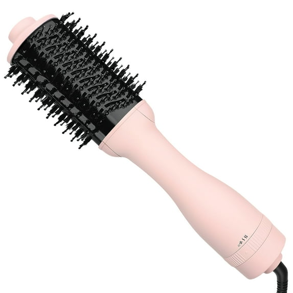 Hair Dryer Brush, Jungle Wave 3 in 1 Blow Dryer Brush and Styler Volumizer, Hot Air Brush for All Hair Types, Pink
