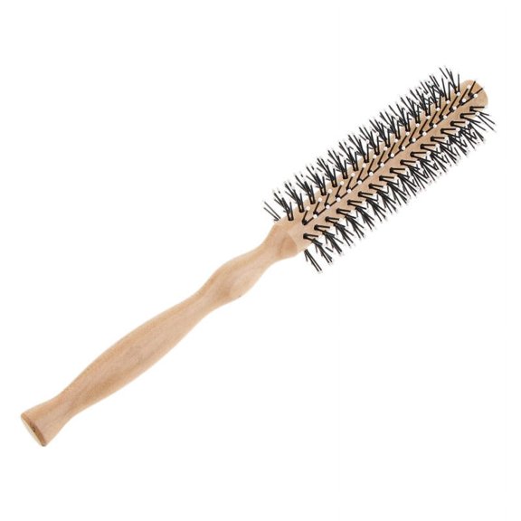 Hair Dryer Brush Nylon Bristle Round Brush Styling Brush Round Hairbrush, Antistatic - as shown, S