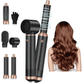 thumbnail image 1 of 5 in 1 Blow Dryer Brush, Upgrade Hair Dryer Brush Air Curler Air Curling Wrap Styler, Detachable Hot Air Brush Negative Ion Curling Brush Iron, Hair Styling Tools for Drying Curling Straightening, 1 of 12