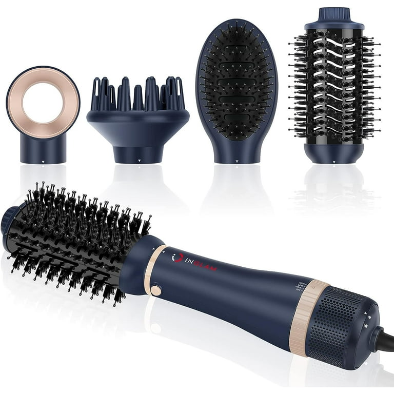 Hair Dryer Brush Set, IG INGLAM 4 in 1 Blowout Brush, Negative Ion