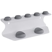 Hair Dryer Curling Iron Storage Rack Wall Mounted or Countertop Organizer, Carbon Steel White Holder