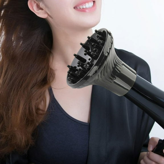 Hair Dryer Diffuser Hair Styling Tool,Universal Hair Dryer Attachment, Blow Dryer Diffuser for Curly and Wavy Hair Easy Storag, Dryers Black