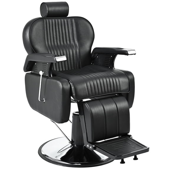 Hair Dryer Heavy Duty Reclining Barber Chair,All Purpose Hydraulic Recline Barber Chair Salon Beauty Styling Chair360° Swivel&Height Adjustable,for Barber Shop & Beauty Salon,Spa Tattoo Styling Equip