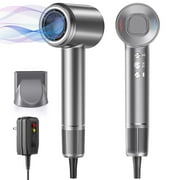 Hair Dryer, High-Speed Blow Dryer With 5 Temps & 3 Speeds, 200 Million Negative Ions Hair dryer, 110,000 RPM Brushless Motor for Fast Drying, Gray