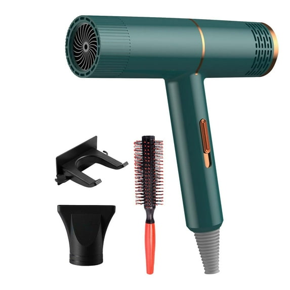 Hair Dryer, High-Speed Ionic Low Noise Blow Dryer with Brushless Motor for Fast Drying, Thermo-Control Quiet Compact Hair Blow Dryer, Hairdryer with 1 Nozzle Attachments for Home Salon Travel