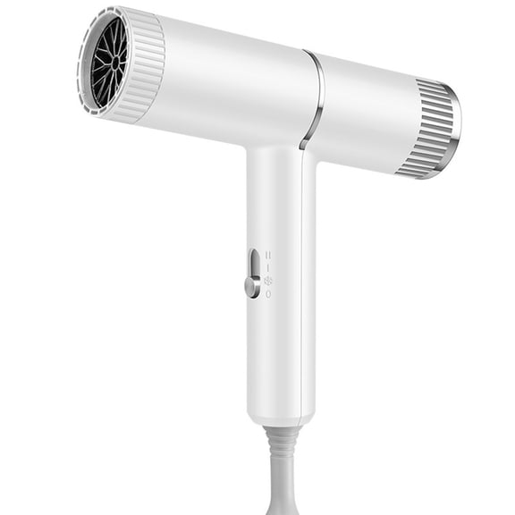 Hair Dryer, High-Velocity Dryer with Concentrator, Lightweight, Ionic, No Heat Damage, Best for Straight and Wavy Hair (White)
