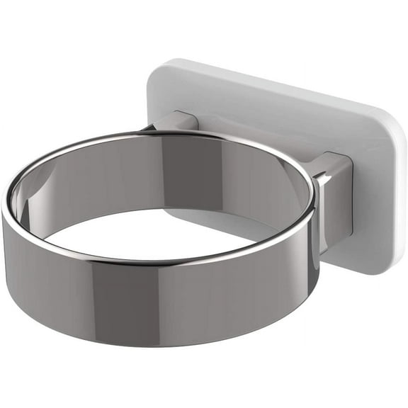 Hair Dryer Holder, Bathroom Cabinet Door Blow Dryer Stand, Blow Dryer Holders Wall Mount - Extra Large Rim (Silvery)