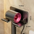 thumbnail image 1 of Hair Dryer Holder For Dyson Wall Mounted Hair Straightener Stand Nail-free Hair Dryer Support Bathroom Organizer Storage Shelf 1PC Black, 1 of 6