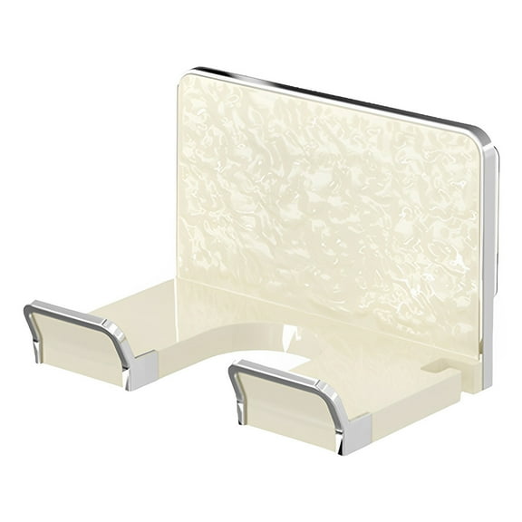 Hair Dryer Holder Hair Dryer Rack Electric Hair Drier Hanging Stand Sticky No Drilling Hair Dryer Hanger for Bathroom Toilet Bedroom Home Cream White Style C