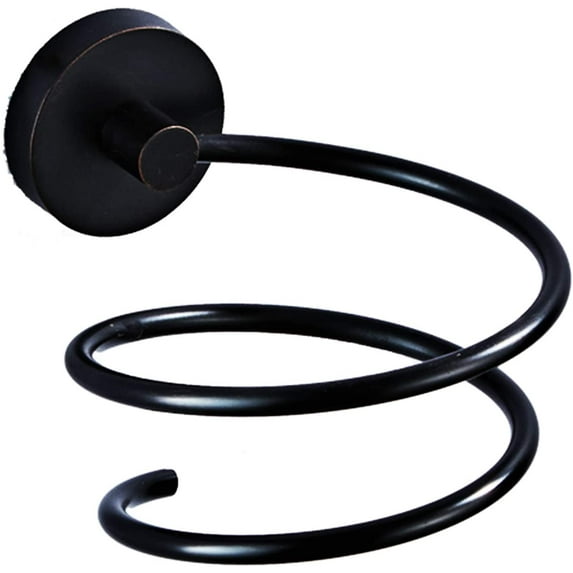 Hair Dryer Holder Stainless Steel Chromed (Black)