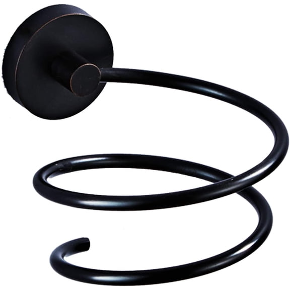 Hair Dryer Holder Stainless Steel Chromed (Black)