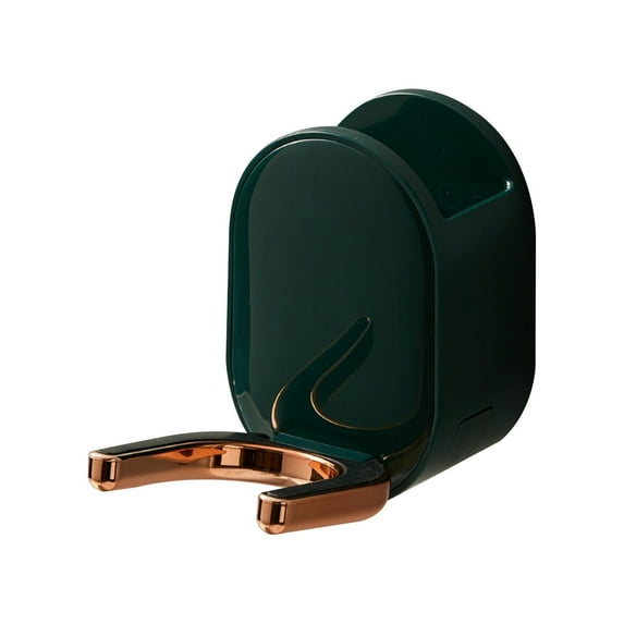 Hair Dryer Holder With Storage Caddy And Cord Hook, Adhesive Blow Dryer Holder Stand Wall Mount Hair Tool Organizer Hanger For Bathroom(One Size,Dark Green)