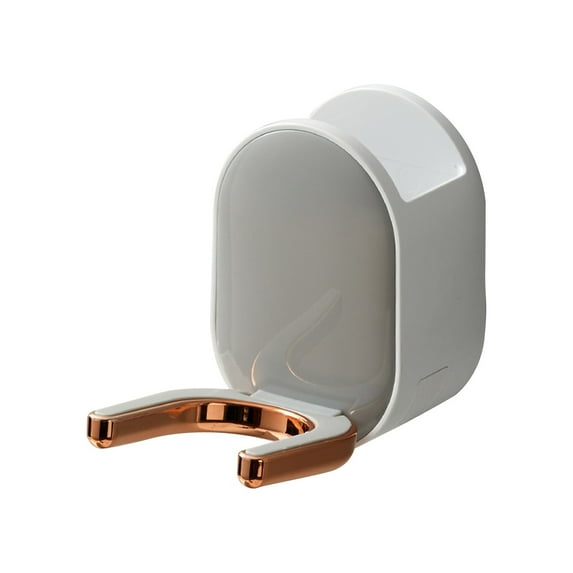 Hair Dryer Holder With Storage Caddy And Cord Hook, Adhesive Blow Dryer Holder Stand Wall Mount Hair Tool Organizer Hanger For Bathroom(One Size,White)