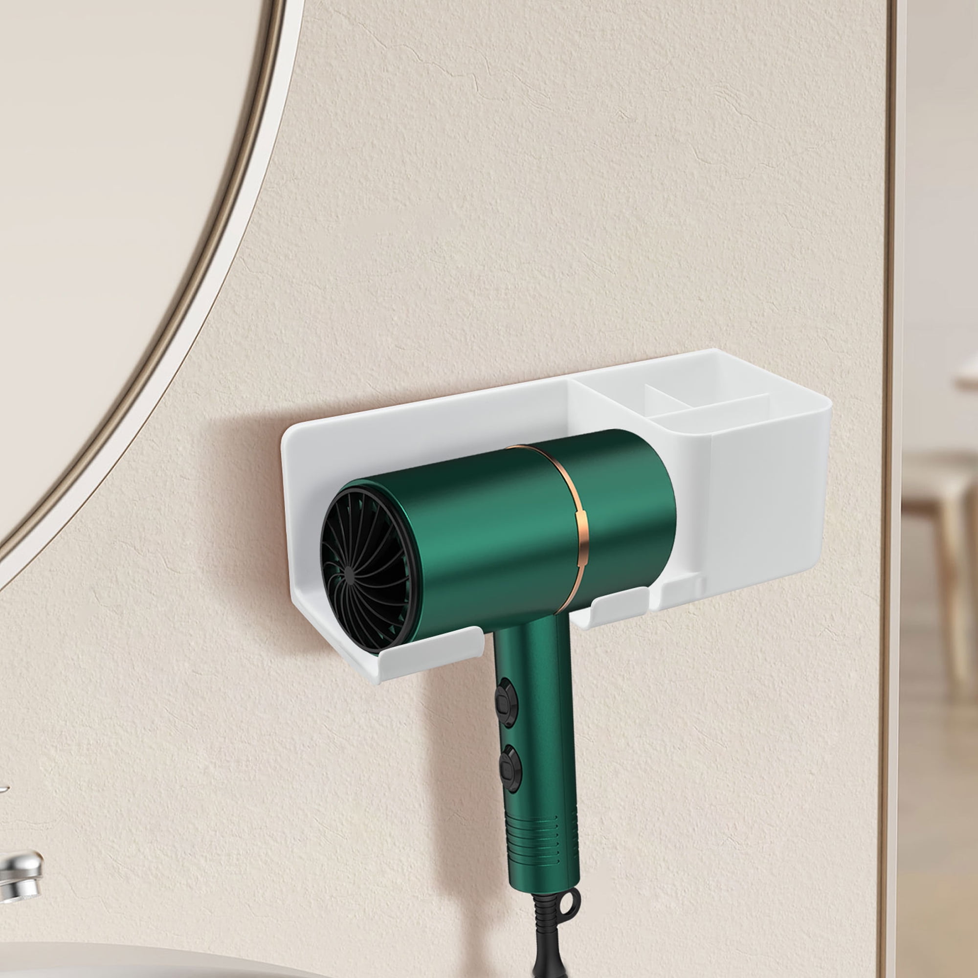 Hair Dryer Holder Wall Mounted Hair Tools and Styling Organizer Beauty