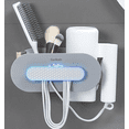 thumbnail image 1 of Hair Dryer Holder - White Hair Tool Organizer Bathroom Blow Dryer Holder Wall Mounted Hot Tool Holder for Curling Iron Hair Straightener Hair Styling Tools Storage, 1 of 5