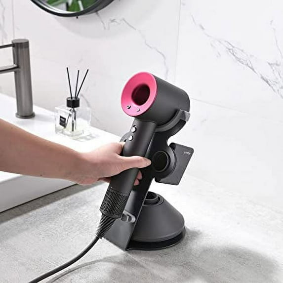 Hair Dryer Holder for Dyson Supersonic, Aluminum Alloy Bracket Power Plug Holder, Bathroom Organizer for Dyson Supersonic hairdryer Care Tools