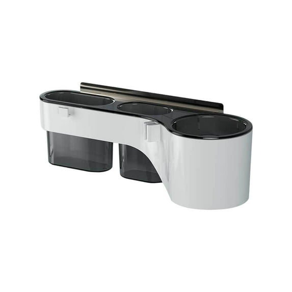 Hair Dryer Holder with 3 Storage Grids and Hooks, No Drill Wall Mount Bathroom Organizer for Hair Tools & Accessories, 1 Pack