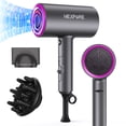 thumbnail image 1 of Hair Dryer, NEXPURE 1800W Professional Ionic Blow Dryer for Hair Care, Powerful Wind for Hair Drying, 2 Attachments, Grey, 1 of 10