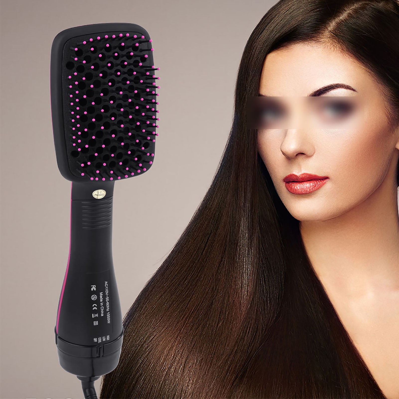 Hair Dryer & Paddle Brush Hair Dryer Brush Comb Hair Blow Dryer Hair Beauty Tool Hair Brush Dryer 110V 2 In 1 Multifunctional Anion Hair Dryer Brush Comb Hairdressing Tool US