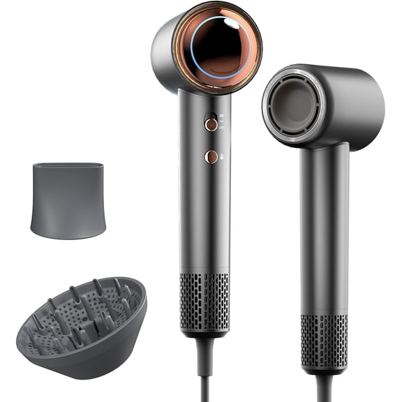 Hair Dryer Professional Ionic Blow Dryer 110,000 RPM, Compact Hair Dryer with Diffuser, Drying with Brushless Low Noise Temperature Control-H11