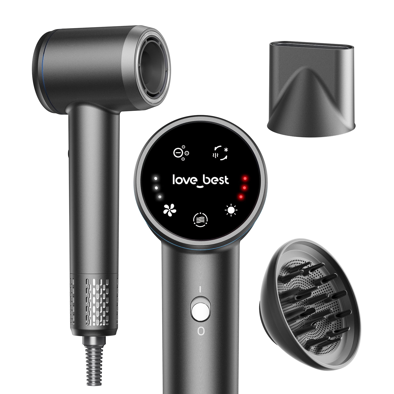 Hair Dryer, Professional Ionic Hair Dryer for Fast Drying, Low Noise and Quiet, Lightweight, 600 Mmillion Negative lonic High-Speed Hair Blow Dryer Without Hair Damage for Women, Men, Travel, Salon