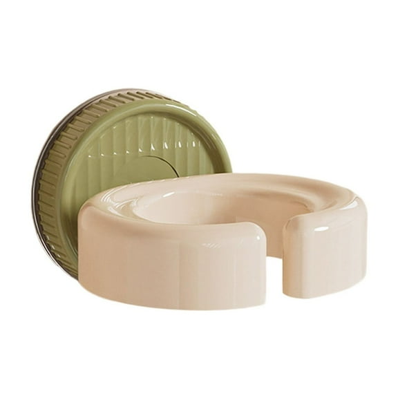 Hair Dryer Rack, Suction Cup Mounted Bathroom Storage Holder Featuring Secure Fixed Design for Hair Dryer Organization, Green Wall Mounted Hanging Rack for Shower and Vanity Area, Space