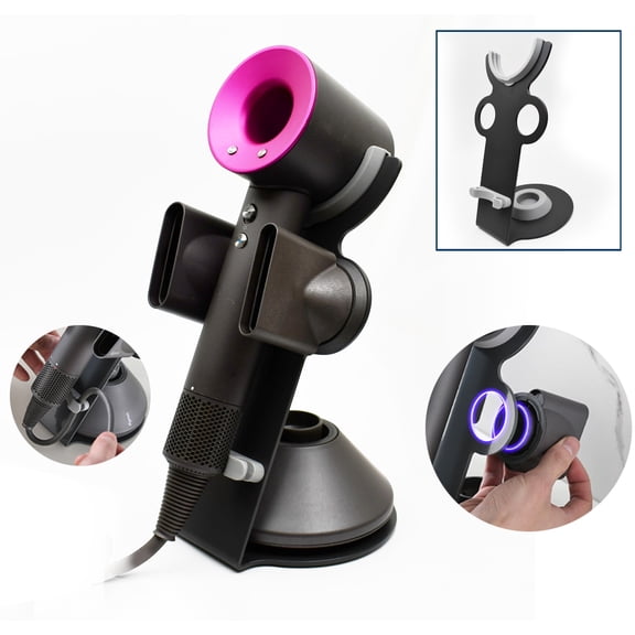 Hair Dryer Stand Holder for Dyson Supersonic Hair Dryer, Hair Blow Dryer Stand Rack Organizer Compatible for Dyson Supersonic Hair Dryer, Diffuser, Nozzle