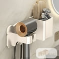 thumbnail image 1 of Djiypn Hair Dryer Holder Universal Wall Mount Blow Dryer Holder Strong Self Adhesive Hair Dryer Hanger with Plug&Cord Organizer Rack for Hair Dryer Holder Bathroom, Vanity, Cabinet, Beige, 1 of 7