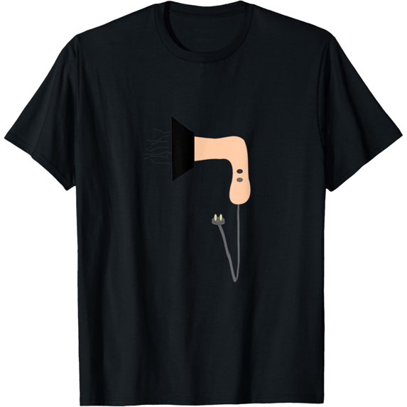 Hair Dryer T-Shirt men and women can wear, black, white, gifts