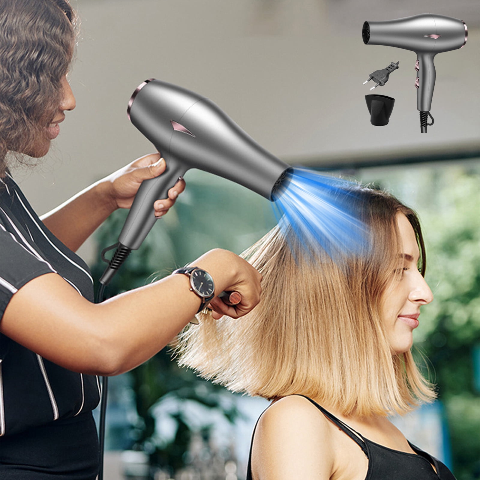 Hair Dryer With DiffuserLightweight Travel Hairdryer For Normal And