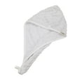thumbnail image 1 of Hair Drying Towel Dry Cap Cloud Grid Shape Lightweight for After Bath Drying Hair Coral Fleece Gray, 1 of 7
