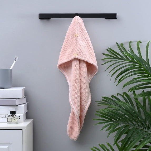 Hair Drying Towel for Long Hair - Microfiber Hair Towel Wrap with Button for Women and Men - Super Absorbent Quick Dry Hair Turban for Shower, Bath, Gym, Travel