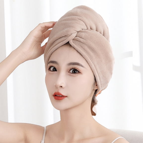 Hair Drying Towel Wrap for Women, Soft Microfiber Hair Towel for Women Quick Drying Hair Towel Plopping Shower Bath Cap Curly Hair Dryer Turban Absorbent