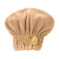 thumbnail image 1 of Hair Drying Wrap for Women, Coral Fleece Towel Wrap with Bow, Adjustable Twist Turban for Wet Hair, Breathable Fabric, Machine Washable for Daily Use, Coffee, 1 of 4