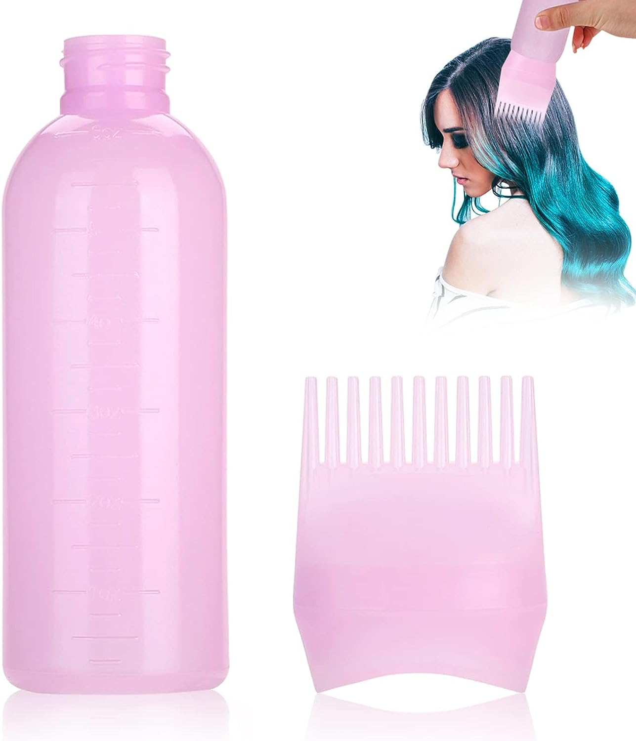 Hair Dye Brush Bottle, 160ml Hair Color Root Comb Applicator Bottle for