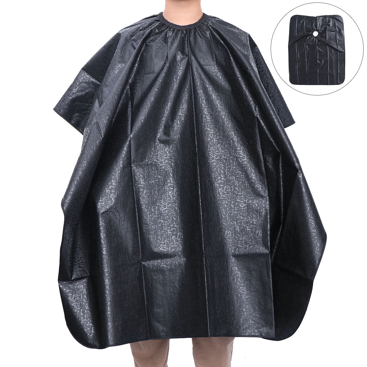 Hair Dye Cape Waterproof Fiber Hair Washing Cape Black Combout Makeup Hair Dyeing Apron with