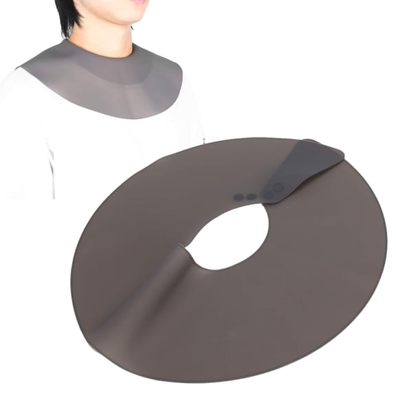 Hair Dye Collar for Barber Shop, Silicone Hair Cutting Dyeing Cape Hairdressing Shawl Round, Neck Wrap Guard Salon Hairdressing Hair Cutting Pad (Black)