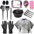 thumbnail image 1 of Hair Dye Kit 18 Pieces Hair Coloring Kit, Hair Tinting Bowl, Hair agitator, Dye Brush, Ear Cover, Hairpin, Hair Coloring Cape For Hair Coloring Hair Dye Tools and DIY at Home, 1 of 4