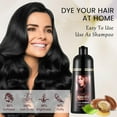 Hair Dye Natural 3 In One Hair Color & Care Shampoo Oil Brown Quick