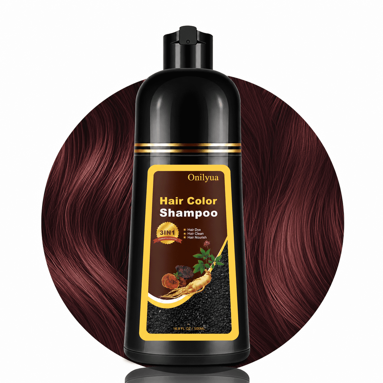 Onilyua Hair Dye Shampoo 3 in 1, Long-Lasting Herbal Hair Color