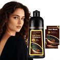thumbnail image 1 of Hair Dye Shampoo 3 in 1, Long-Lasting Gray Hair Coverage, Natural Dark Coffee Hair Color Shampoo with Herbal Ingredients, Easy Application Shampoo Para Canas for Women Men 16.9 Fl Oz, 1 of 7