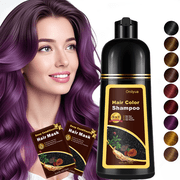 Hair Dye Shampoo 3 in 1, Long-Lasting Hair Color Shampoo with Herbal Ingredients, Instant Magic Hair Dye, Easy Application Shampoo Para Canas for Women Men 16.9 Fl Oz Purple