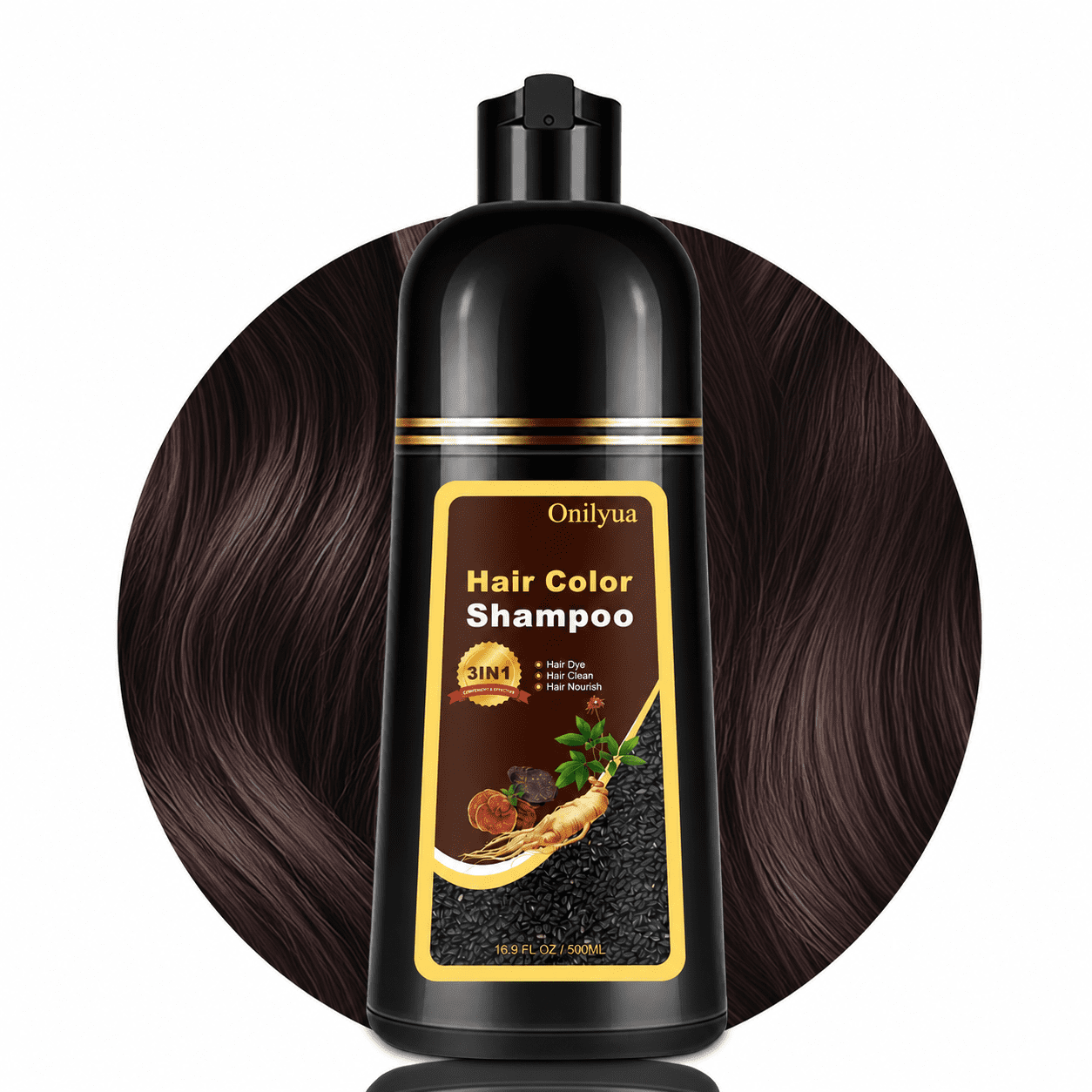 Onilyua Hair Dye Shampoo 3 in 1, Long-Lasting Herbal Hair Color