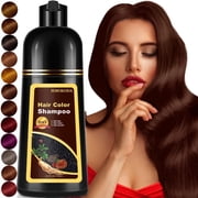 Brown Hair Dye Shampoo, Professional Semi-Permanent Color Dye Shampoo for Women Men, Mild Formula Suitable for All Hair Types, 16.9flozDark Coffee
