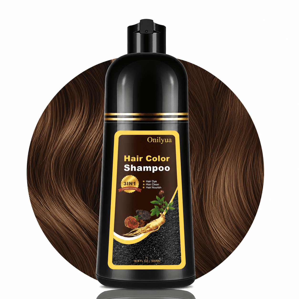 Onilyua Hair Dye Shampoo 3 in 1, Long-Lasting Herbal Hair Color